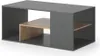 Table basse Vicco Edgar Anthracite/chêne doré 110x59cm, Voir les images du produit 1