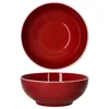 sada 4 misek Linus Red Bowl 700ml Cereal Salad Dessert Bowl Náhled obrázku produktu 2
