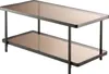 Couchtisch L100 cm aus schwarzem Metall mit Platten aus Produktbild-Vorschau 3