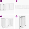 vidaXL 6dílná brána pro psy s dvířky Skládací bílá 300 cm Náhled obrázku produktu 7
