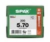 SPAX® 0191010500705 SPAX® Universalschrauben T20 Senkkopf Anteprima dell’immagine prodotto 33