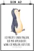 Mr. & Mrs. Panda Bild Pinguin marschieren DIN A2 - Weiß - Produktbild-Vorschau 1