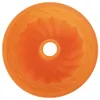 A top-down view of an orange silicone bundt cake pan. Náhľad obrázku produktu