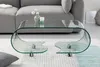 Extravaganter Glas Couchtisch FANTOME 90cm transparent Produktbild-Vorschau 5