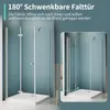 Faltbar Duschkabine Eckeinstieg 80x80x185cm Falttür mit Produktbild-Vorschau 3