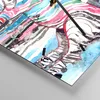 Wanduhr - Quadrat - Glasuhr - Zebra Tiere Natur bunte - Produktbild-Vorschau 5
