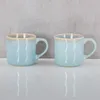 4er Set Steingut Becher 350ml Tasse Blau Kaffeetassen Produktbild-Vorschau 7