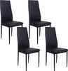 Four black dining chairs are arranged in a studio setting against a white background. Produktbild-Vorschau