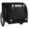 vidaXL Príves na bicykel Dogs Black Oxford Fabric and Iron Náhľad obrázku produktu 4