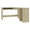 vidaXL Rohový psací stůl ve tvaru L dub Sonoma 120x140x75 Náhled obrázku produktu 3