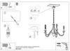 Lampada a sospensione, lampadario MINERWA 5, 5 x E14, Anteprima dell’immagine prodotto 20