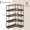 A diagram showing the dimensions of an L-shaped corner shelf unit. Podgląd zdjęcia produktu