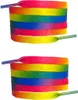 Regenbogen Schnürsenkel - Regenbogen Farbverlauf - 120 cm Produktbild-Vorschau 1
