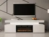 TV stolík s elektrickým krbom HYDA - pieskový béžový + LED Náhľad obrázku produktu 8
