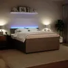 Möbel Boxspringbett mit Matratze Hellgrau 180x200 cm Samt - Produktbild-Vorschau 5