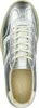 A top-down view of a silver sneaker with white accents and laces. Produktbild-Vorschau