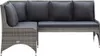 vidaXL Garten-Ecksofas 2 Stk. Poly Rattan Grau Produktbild-Vorschau 1
