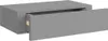A gray floating shelf with one drawer partially open. Produktbild-Vorschau
