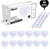 Weiß Papier Handfächer Herzform Hochzeit Gästegeschenk (48 Produktbild-Vorschau 6