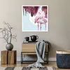 Poster - Poster ohne Rahmen - Flamingos Palmen Mond - 60x60 Produktbild-Vorschau 6