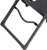 A close-up view of the frame and a curved support bar of a dark gray chair. Produktbild-Vorschau