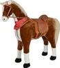 A plush toy horse with a saddle and bandana. Podgląd zdjęcia produktu
