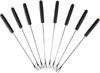 A set of fondue forks with black handles and metal prongs, arranged in a fan shape against a white background. Produktbild-Vorschau
