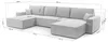 AX LIVING Weiß Sofa U mit Schlaffunktion Cedria U Produktbild-Vorschau 7