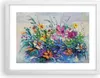 Gerahmtes Poster - Weißer Rahmen - Blumen die Farben pastos Produktbild-Vorschau 1