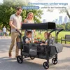 Sekey Bollerwagen Faltbar mit Dach Zwillingsmodus Produktbild-Vorschau 2