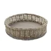 Panier à plateaux en osier Shabby Look gris rond - plateau Voir les images du produit 2