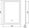 Mexen Miko podsvícené koupelnové zrcadlo 50 x 70 cm, LED Náhled obrázku produktu 6