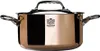 A copper pot with silver handles and lid. Anteprima dell’immagine prodotto