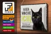 Blechschild Hinweis Katze hier wache ich eigene Gefahr, 30 Produktbild-Vorschau 4