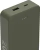 A close-up, angled view of the top and side of a green power bank. Produktbild-Vorschau