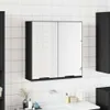 vidaXL Spiegelschrank Schwarz 64x20x67 cm Holzwerkstoff Produktbild-Vorschau 1