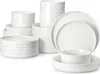 MALACASA, 24 pcs. vaisselle en porcelaine service combiné Voir les images du produit 1