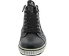 Front view of a black Remonte high-top sneaker. Voir les images du produit