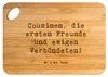Mr. & Mrs. Panda Schneidebrett Spruch Cousine Freunde - Produktbild-Vorschau 1