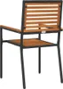 vidaXL Chaises de jardin empilables 4 pcs Marron et noir Voir les images du produit 7