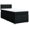 vidaXL Boxspringbett mit Matratze Schwarz 90x200 cm Stoff Produktbild-Vorschau 1