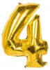 Folienballon Zahl 4 gold metallic 86cm Produktbild-Vorschau 1
