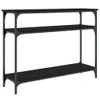 vidaXL Stolik konsola czarny 100x29x75 cm materiał Podgląd zdjęcia produktu 1