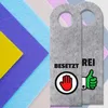 Frei und Besetzt Türhänger in Grau mit grünen und roten Produktbild-Vorschau 2