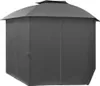 vidaXL Gartenpavillon mit Vorhängen Sechseckig 360x265 cm Produktbild-Vorschau 2
