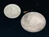 Two moons and a comet in space. Náhled obrázku produktu