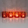 4er Set Windlicht H10cm Glas Bordeaux Rot Teelichthalter Produktbild-Vorschau 7