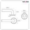Technical drawing with dimensions of a door handle set. Náhled obrázku produktu