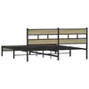 vidaXL Metallbett ohne Matratze Sonoma-Eiche 193x203 cm Produktbild-Vorschau 6