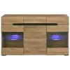 okwish LED Sideboard Schrank mit 3 Türen 3 Schubladen Produktbild-Vorschau 3